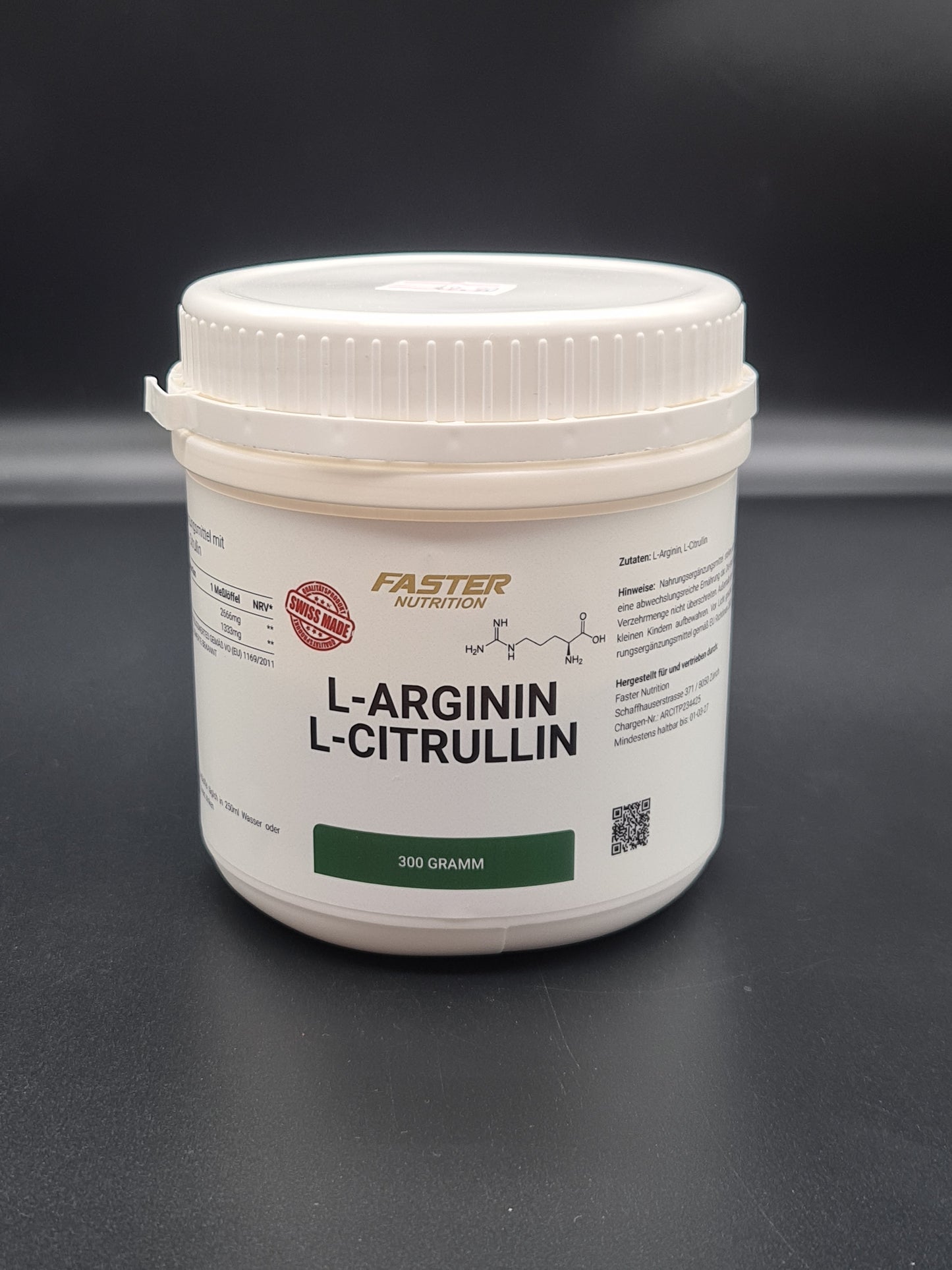 Faster Arginin & Citrullin Pulver 300g