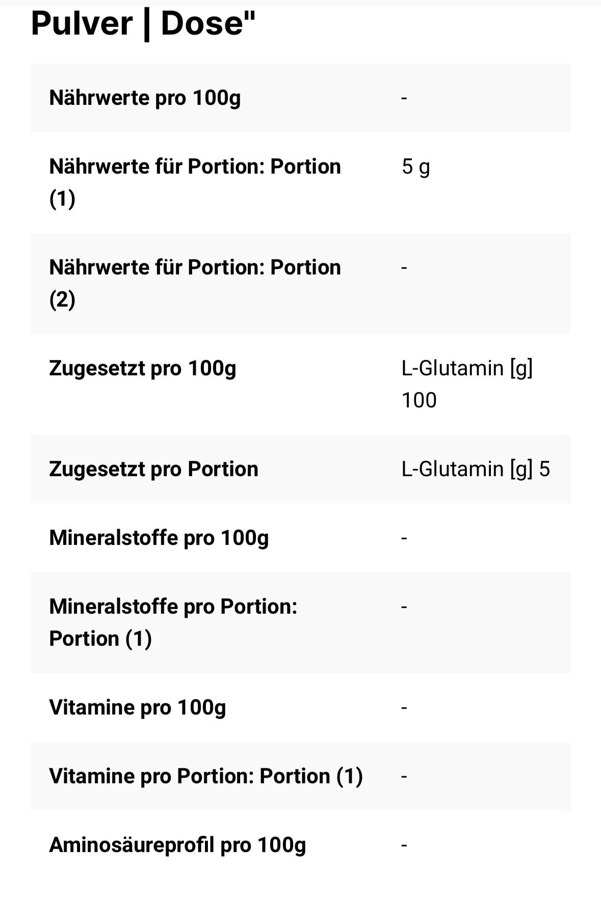 L-Glutamin 500g