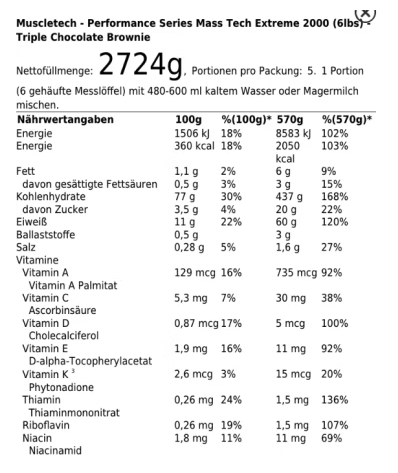 Muscletech Masstech Extreme 2.72kg